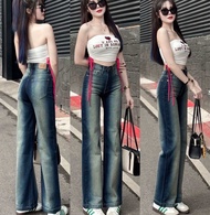 กางเกงยีนส์ SIRINAN STUDIO กางเกงยีนส์ทรงกระบอก  แต่ฟอกกร๋ๆ ทรงสวยมาก