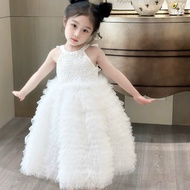 [110-150] LunaClassy White Layered Camisole Dress Baby BO5268FS