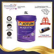 5L JOTUN MAJESTIC TRUE BEAUTY MATT INTERIOR PAINT (0001 WHITE) -CAT AIR CAT DINDING DALAM + 7" ROLLE