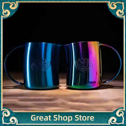 LAPUTA The Force Evo Coffee Latte Art Pitcher Stainless Steel Curved Body Milk Frothing Cup For Home
