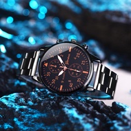 Original POSHI brand Men Chronograph Black automatic Quartz watch GD254-S Jam Tangan Lelaki / For Man