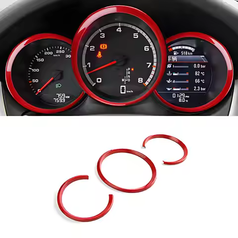 For Porsche Cayman Macan Boxster 718 987 981 Car Accessories Dashboard Gauge Trim Ring Sports Red St