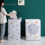 Washing Machine Cover Washer Dryer Cover With Cartoon Pattern Waterproof Dustproof Sunscreen Dust Proof Cover