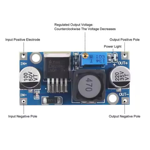LM2596 DC to DC Buck Converter 3.0-40V to 1.5-35V Power Supply Step Down Module