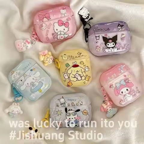 Cute Hello Kitty Kuromi My Melody Cartoon Protective Case for AirPods Pro2 Pro3 Pro 3 2 1 4 Headphon