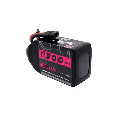 CNHL 6S 22.2V Lipo Battery 1300mah 130C with XT60 Plug For FPV Airplane Racing Models Lipo Parts 2PC