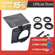 TILTA Mini Matte Box 4 Lens Adapters Lightweight Filter Support Top Flag Dual Cold Shoe Mount Design