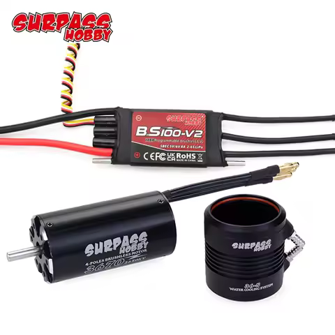 Surpass Hobby BS 40A 50A 60A 80A 100A V2 2-6S Brushless ESC 2948 2958 2968 3660 3670 Motor Water Coo
