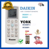 Daikin And York Aircond Remote Air Conditioner Remote Control Daikin DGS01 ECGS01 Replacement Remote