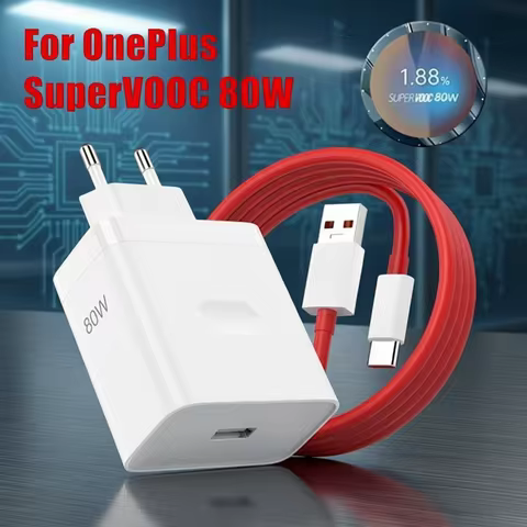For OnePlus 80W SuperVOOC EU Fast Wall Charger For OnePlus 10 Pro 11 12 13 15 Nord 4 5 CE 2 3 Lite O