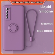 Xiaomi Redmi Note 9S Pro Mi 10T X3 NFC Ultra-thin Silicone Magnetic Holder Phone Case Soft Liquid Cover