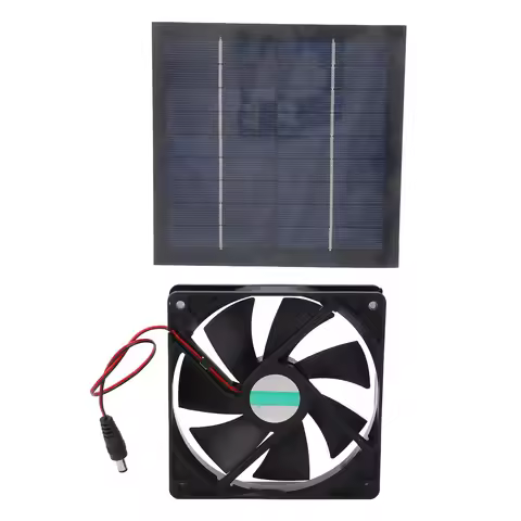 Solar Powered Fan Waterproof IP65 20% Conversion Rate 20W Exhaust Fan For Kitchens Greenhouses Pet H