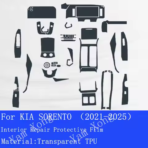 For KIA SORENTO 2021 2025 Car Interior TPU Protective Film Center console Panel Navigation Instrucme
