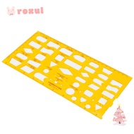 ROXUL Architectural Design Template, Yellow Resin Drawing Template, Drawing Helper Plastic Drafting 