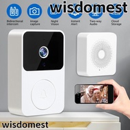 WISDOMEST Wireless Doorbell, Security System Remote Monitoring Phone Video Door Bell, Fashion Safe Smart Visual Doorbell