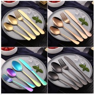 HH210 Stainless Steel Dinner Spoon Fork Knife Dinner Table Spoon Fork Knife Butter Knife Cutlery Ass