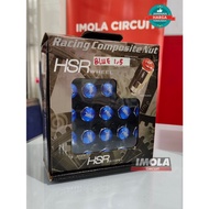 baut roda mobil biru ukuran 1,5mm original hsr lugnut toyota honda