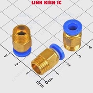 [5 Pieces]- PC6-M12-1.5 Pneumatic Pipe Connector 6mm External Thread 12mm Pitch 1.5mm Linhkien IC