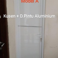 Pintu Kamar Mandi Aluminium Acp Spandrel Double - Putih Miswantoriq