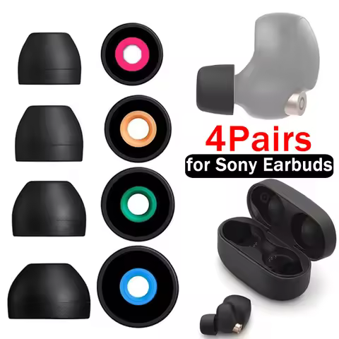 1-4 Pairs(XS/S/M/L) Soft Silicone Ear Pads Earphone Eartips for Sony WF-1000XM4 WF-SP800N In-ear Ear