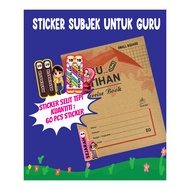 Sticker Subjek cikgu label buku tulis
