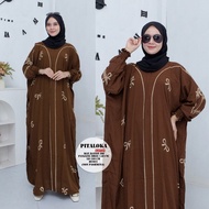 Pitaloka Jumbo Kaftan Dress Ld 170 Busui Rayon Premium Latest Trendy Import/ Gamis Lowo daily By Bat