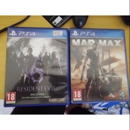 Blueray games ps4 resident evil 6 dan mad max used condition76