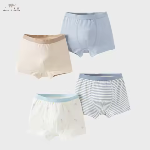 Dave Bella Kids Baby Underpants 24M-13Y Boys 2 Pieces/Set Panties Stripe Printed Modal Panties Broth