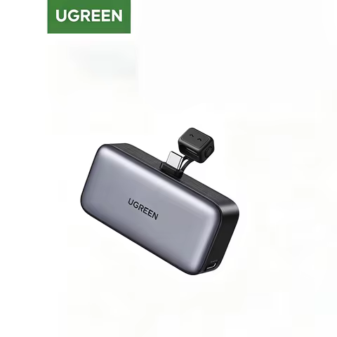 UGREEN Portable Charger for iPhone 15, 5000mAh Power Bank with Built-in USB C Connector,22.5W Fast C