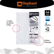 Elephant PP Clear Pocket Display And Sheet Protector 0.09mm A4 (10 Sheets/Pack)