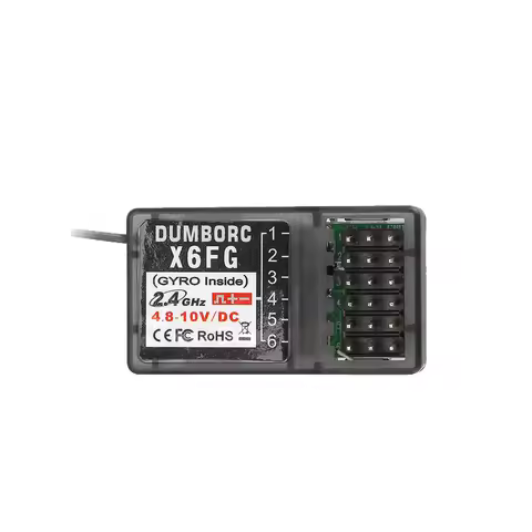 DUMBORC X6F/X6FG 2.4G 6CH Radio Control System Receiver for Domborc RC Boat Transmitter X6 Transmitt