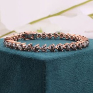 Elegant Rose Gold Diamond Tennis Bracelet