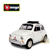 Burago 1:18 Fiat 500 F 1965 White Diecast Cars Toys