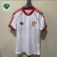 JERSEY BOLA RETRO MANCHESTER UNITED MU AWAY GRADE AAA IMPORT 1990 1991