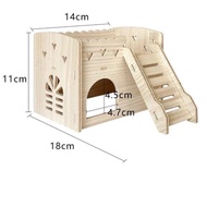 hamster wooden hideout house platform ladder dwarf small animals