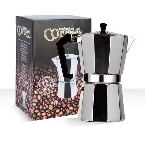 Alloy Coffee Maker Moka Pot 50ml 100ml 150ml 300ml 450ml 600ml Espresso Percolator Pot Mocha Coffee 