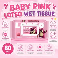 【1PACK LOTSO BEAR BERRY】【80 SERIES】Cute Lotso Bear Multi-Purpose Wipes Portable Baby Hand Wipes Wet 