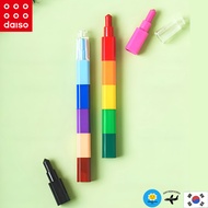 [DAISO] Block Color Pencil 12 Colors, Stackable Crayon Pen Kids Drawing Art Portable Set