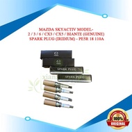 MAZDA SKYACTIV MODEL- 2 / 3 / 6 / CX3 / CX5 / BIANTE (GENUINE) SPARK PLUG (IRIDIUM) - PE5R 18 110A