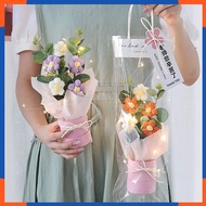 Hand Woven Crochet Flower Ins Flower Bouquet Crochet Knitting Artificial Flower Valentine's Day Gift