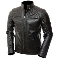 Latest men's synthetic leather jacket P46