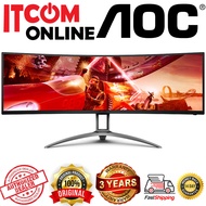 AOC 49" AGON GAMING CURVED MONITOR (AG493UCX2 5K) VA/QHD/1MS/DP/HDMIx2/TYPE-C/PIVOT/A/SPK/VESA/GS 16