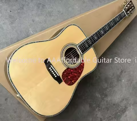 STOK Customized D45 New Solid Spruce Top Acoustic Guitar D type 45 model 41 Guitar Colorful Shell In