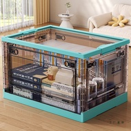 Book Storage Book Box Transparent Storage Box Student Book Classroom Dormitory Storage Box Foldable 