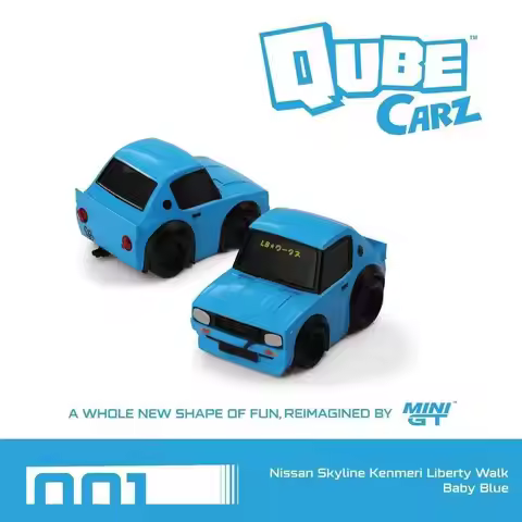 MINIGT Not 1:64 Qube Carz Nissan LBWK Kenmeri S15 SILVIA ER34 GTR R35 Collection Toys Diecast Car Mo