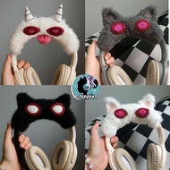 Juppia_ Y2k fashion monter monster fox fur headphone cover