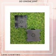 💞PVC BLACK BOX 3 X 3 PVC ELECTRICAL CONCEAL BLACK BOX💞