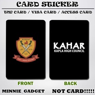 [  LESEN KUDRAT ] FRONT + BACK Touch n Go Card Sticker Cover TNG / MASTER / VISA / CREDIT/ DEBIT CAR