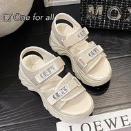 One for all พร้อมส่งจากไทย NEW TX486 รองเท้าแตะรัดส้น ส้นตึก6cm สายปรับได้ ใส่สวยใส่สบาย รองเท้าผู้ห