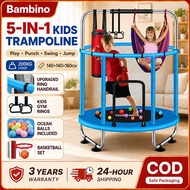 140cm Kids 55 Inch Trampoline Jumper Indoor Playground Kids Trampolin Kanak Lompat Mainan Budak Jump